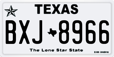 TX license plate BXJ8966