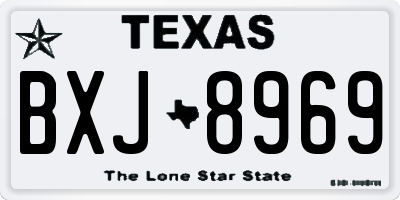 TX license plate BXJ8969