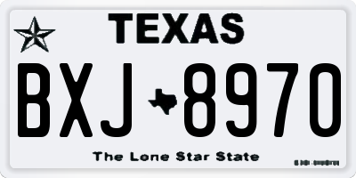 TX license plate BXJ8970