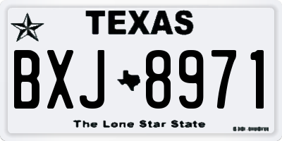 TX license plate BXJ8971
