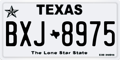 TX license plate BXJ8975