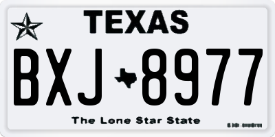 TX license plate BXJ8977