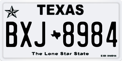 TX license plate BXJ8984