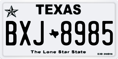 TX license plate BXJ8985