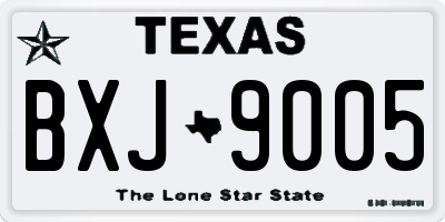 TX license plate BXJ9005