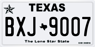 TX license plate BXJ9007