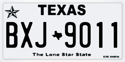 TX license plate BXJ9011
