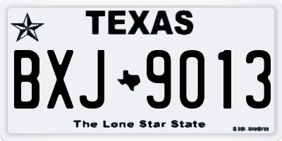 TX license plate BXJ9013