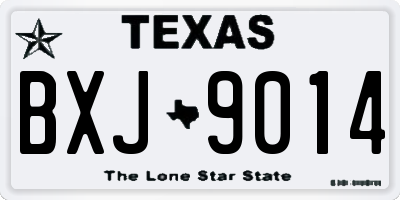 TX license plate BXJ9014