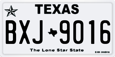 TX license plate BXJ9016
