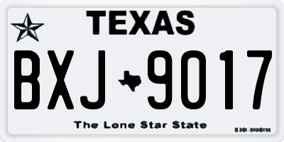 TX license plate BXJ9017