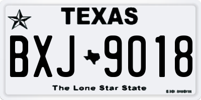 TX license plate BXJ9018