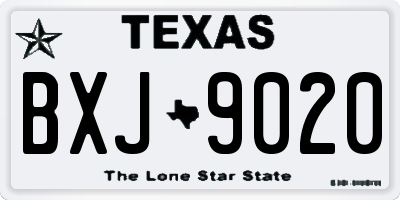 TX license plate BXJ9020