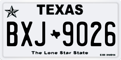 TX license plate BXJ9026