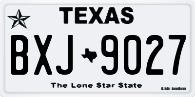 TX license plate BXJ9027