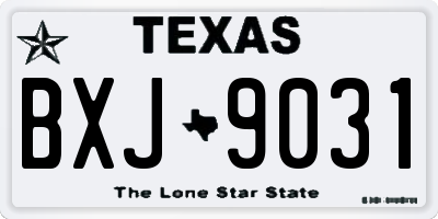 TX license plate BXJ9031