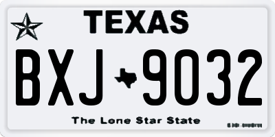 TX license plate BXJ9032