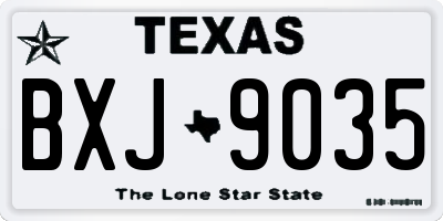 TX license plate BXJ9035