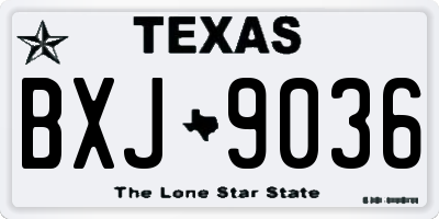 TX license plate BXJ9036