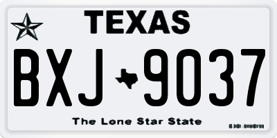 TX license plate BXJ9037