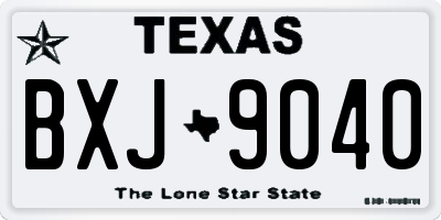 TX license plate BXJ9040