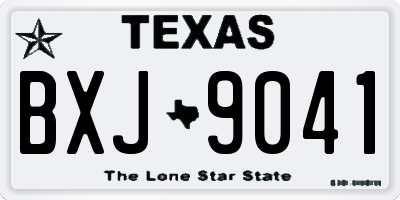 TX license plate BXJ9041