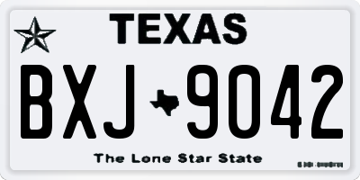 TX license plate BXJ9042