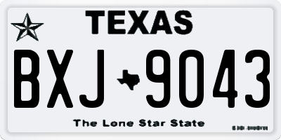 TX license plate BXJ9043