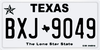TX license plate BXJ9049