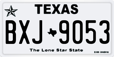 TX license plate BXJ9053
