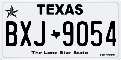 TX license plate BXJ9054
