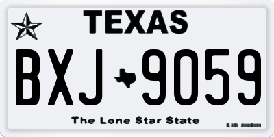 TX license plate BXJ9059