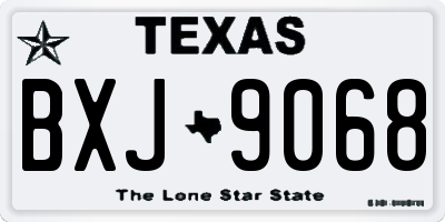 TX license plate BXJ9068