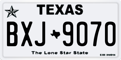 TX license plate BXJ9070
