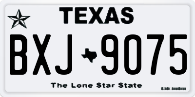 TX license plate BXJ9075