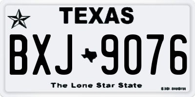 TX license plate BXJ9076
