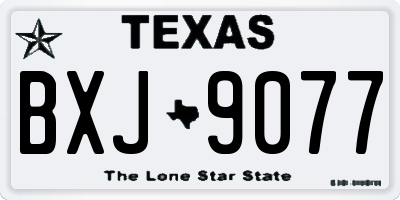 TX license plate BXJ9077