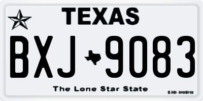 TX license plate BXJ9083