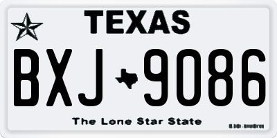TX license plate BXJ9086
