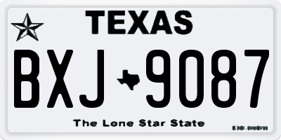 TX license plate BXJ9087