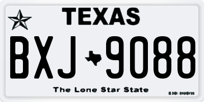 TX license plate BXJ9088