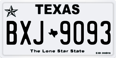 TX license plate BXJ9093