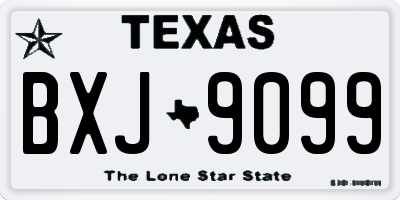 TX license plate BXJ9099