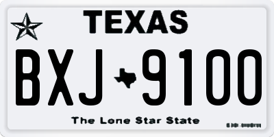 TX license plate BXJ9100
