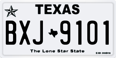 TX license plate BXJ9101