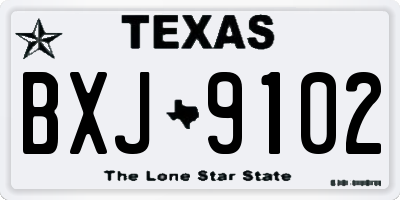 TX license plate BXJ9102
