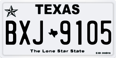 TX license plate BXJ9105