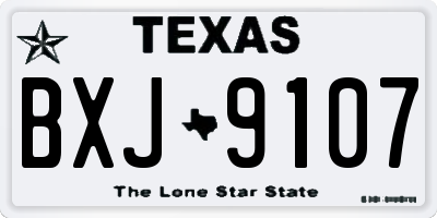 TX license plate BXJ9107
