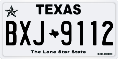 TX license plate BXJ9112
