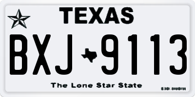 TX license plate BXJ9113